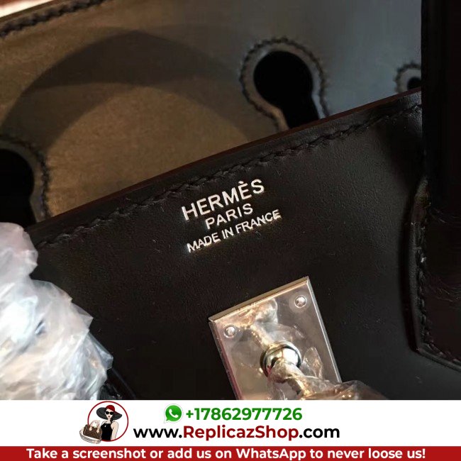 Hermes Black Box Birkin 25cm Lushentic Grade Replica - Image 6