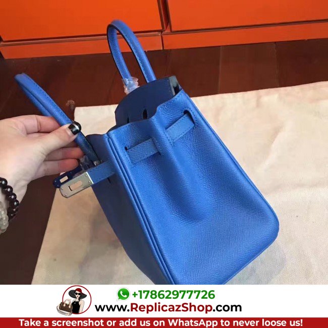 Hermes Blue Epsom Birkin 25cm Lushentic Grade Replica - Image 2