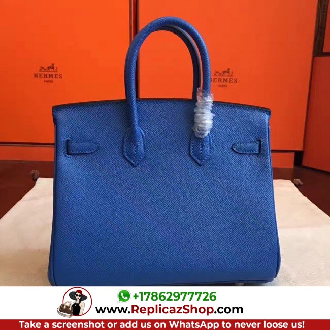 Hermes Blue Epsom Birkin 25cm Lushentic Grade Replica - Image 6