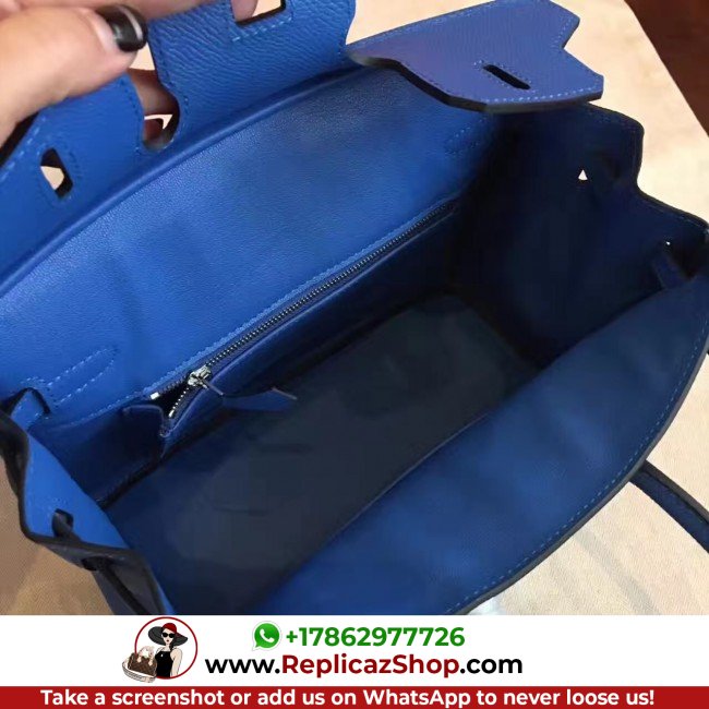 Hermes Blue Epsom Birkin 25cm Lushentic Grade Replica - Image 8