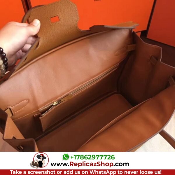 Hermes Brown Epsom Birkin 35cm Lushentic AAAAA Grade Replica - Image 3