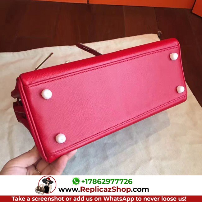 Hermes Red Epsom Kelly 32cm Sellier Lushentic AAAAA Grade Replica - Image 10