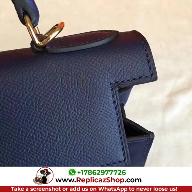 Hermes Sapphire Epsom Kelly Sellier 28cm Lushentic AAAAA Grade Replica - Image 7