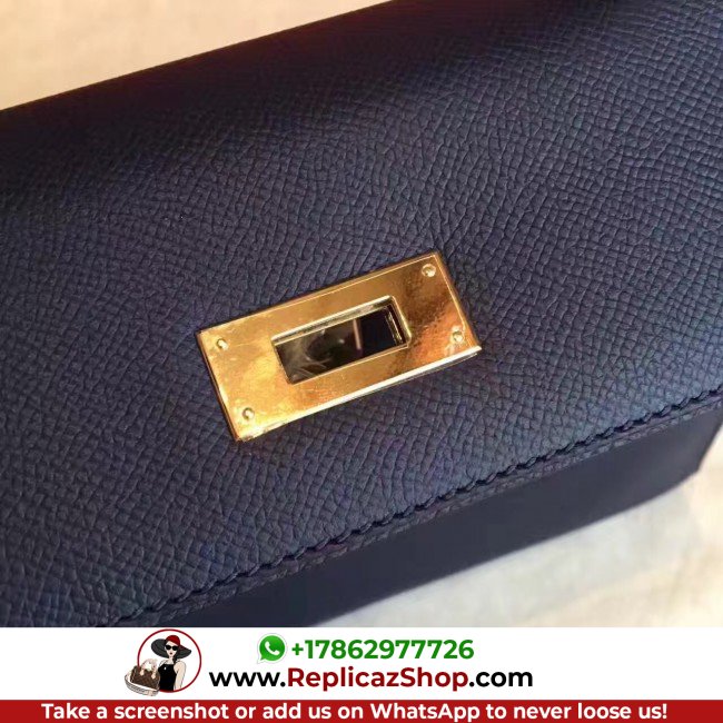 Hermes Sapphire Epsom Kelly Sellier 28cm Lushentic AAAAA Grade Replica - Image 8