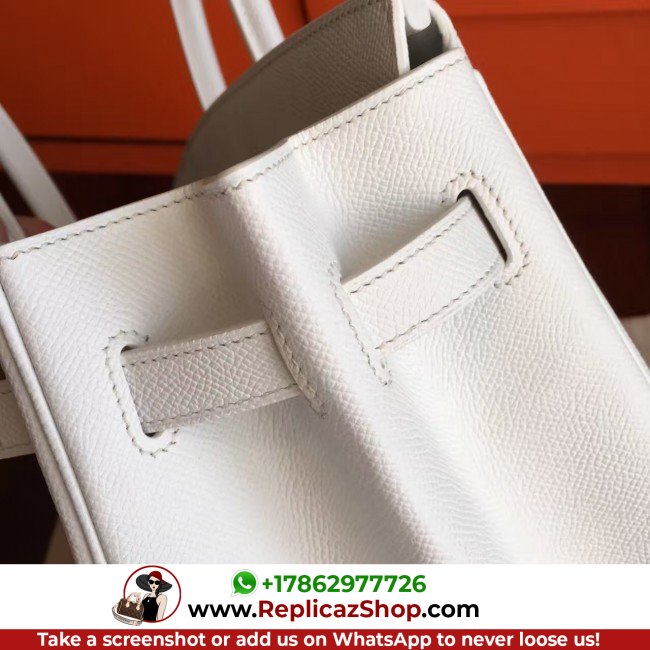 Hermes White Epsom Birkin 35cm Lushentic AAAAA Grade Replica - Image 6