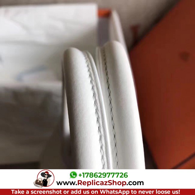 Hermes White Clemence Birkin 30cm Lushentic AAAAA Grade Replica - Image 4