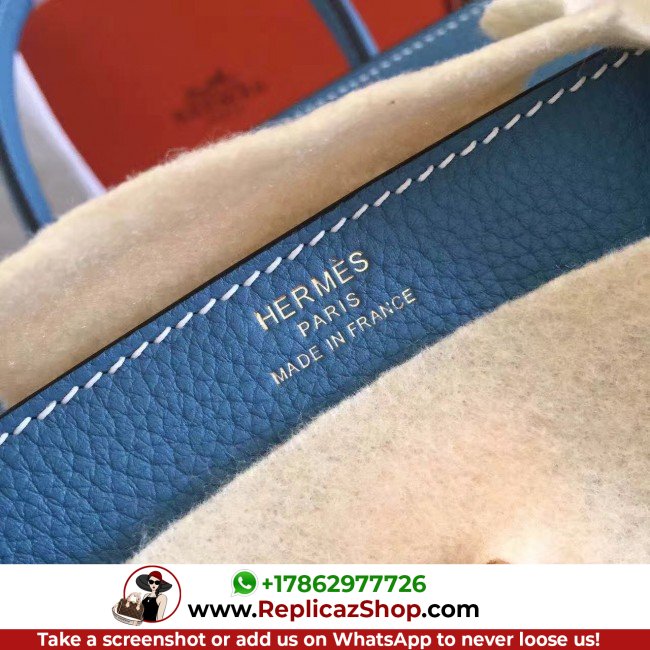 Hermes Blue Jean Clemence Birkin 35cm Lushentic AAAAA Grade Replica - Image 7