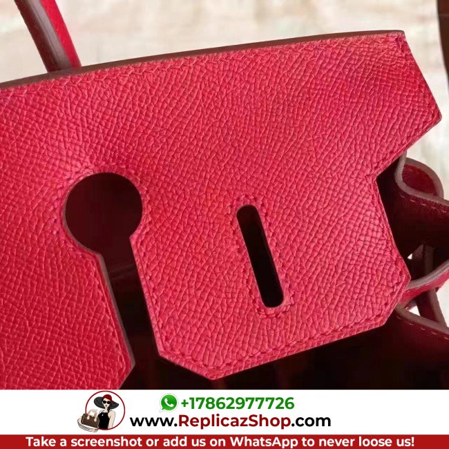 Hermes Red Epsom Birkin 30cm Lushentic AAAAA Grade Replica - Image 6