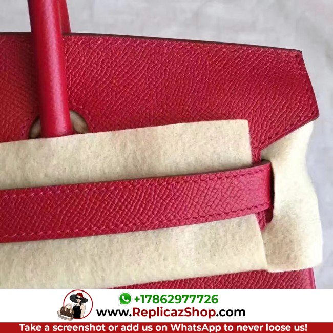 Hermes Red Epsom Birkin 30cm Lushentic AAAAA Grade Replica - Image 9