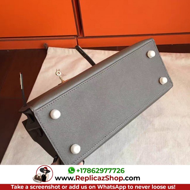 Hermes Etoupe Epsom Kelly 25cm Sellier Lushentic AAAAA Grade Replica - Image 6