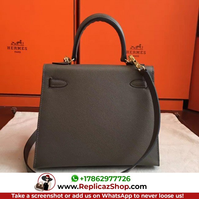 Hermes Etoupe Epsom Kelly 25cm Sellier Lushentic AAAAA Grade Replica - Image 7