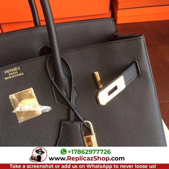 Hermes Black Epsom Birkin 35cm Lushentic AAAAA Grade Replica - Image 3