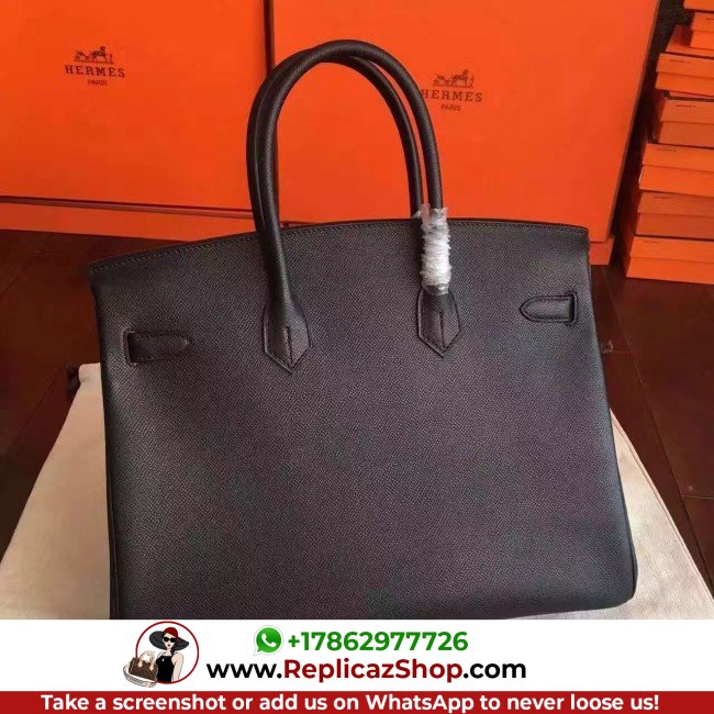 Hermes Black Epsom Birkin 35cm Lushentic AAAAA Grade Replica - Image 6