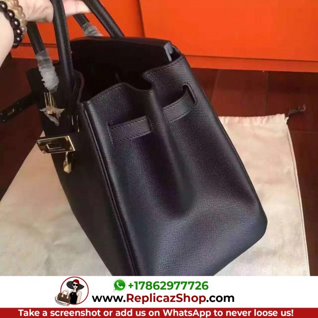 Hermes Black Epsom Birkin 35cm Lushentic AAAAA Grade Replica - Image 8
