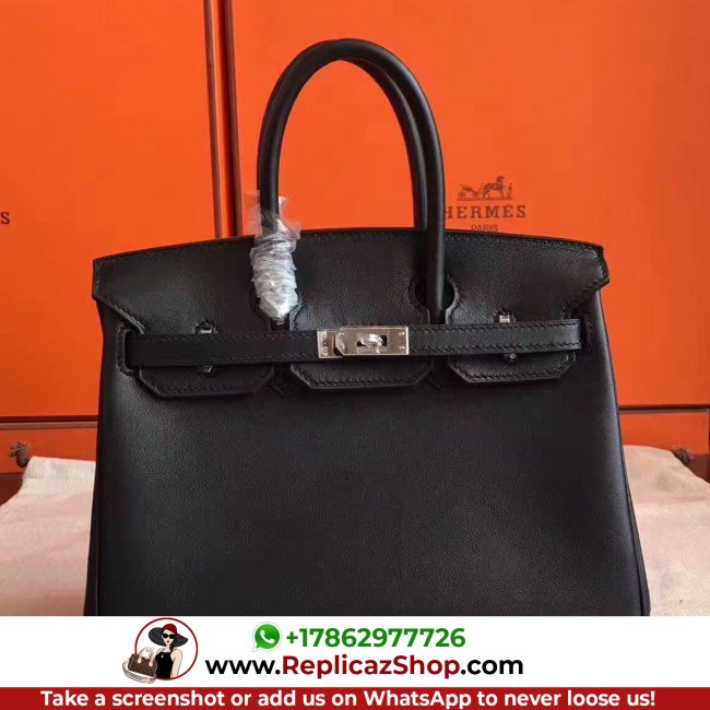 Hermes Black Swift Birkin 30cm Lushentic AAAAA Grade Replica - Image 5