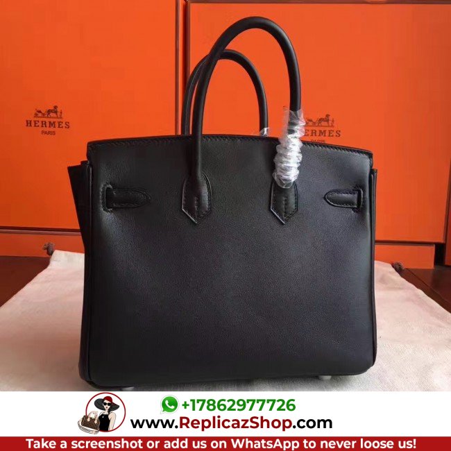 Hermes Black Swift Birkin 30cm Lushentic AAAAA Grade Replica - Image 6