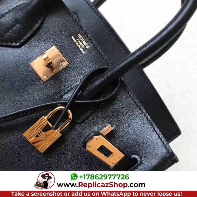 Hermes Black Swift Birkin 30cm Lushentic AAAAA Grade Replica - Image 8