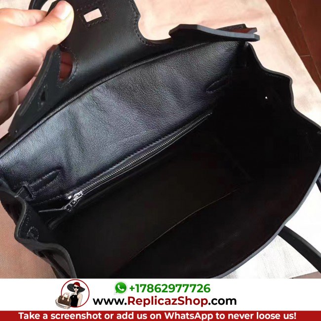 Hermes Black Swift Birkin 30cm Lushentic AAAAA Grade Replica - Image 10