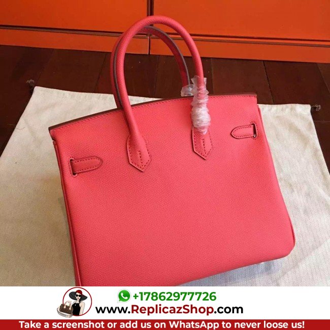Hermes Rose Red Epsom Birkin 25cm Lushentic AAAAA Grade Replica - Image 4