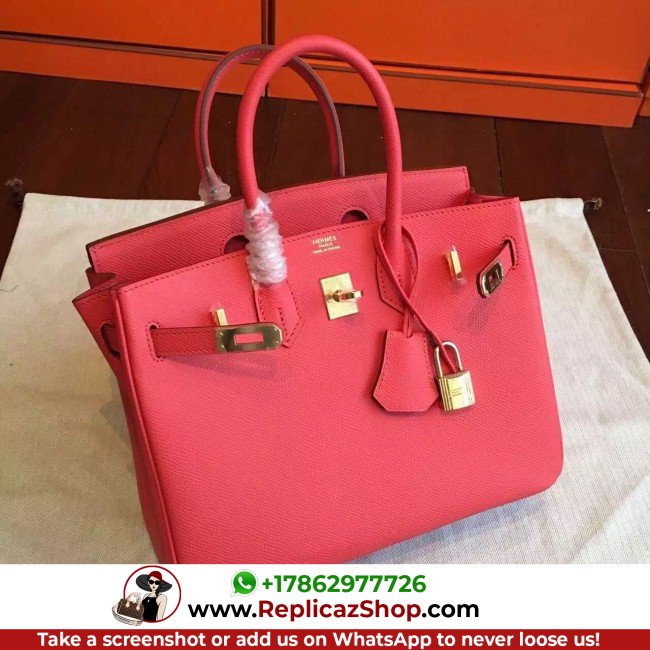 Hermes Rose Red Epsom Birkin 25cm Lushentic AAAAA Grade Replica - Image 2
