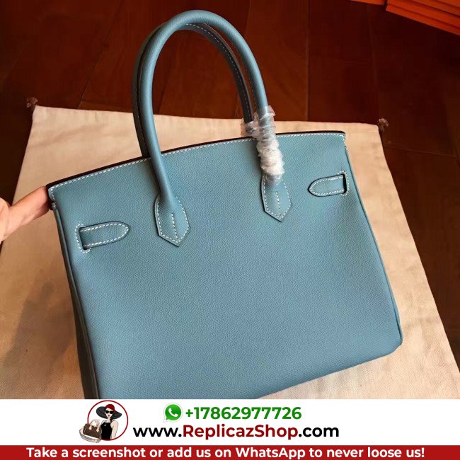 Hermes Blue Jean Epsom Birkin 35cm Lushentic AAAAA Grade Replica - Image 3