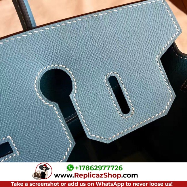 Hermes Blue Jean Epsom Birkin 35cm Lushentic AAAAA Grade Replica - Image 4