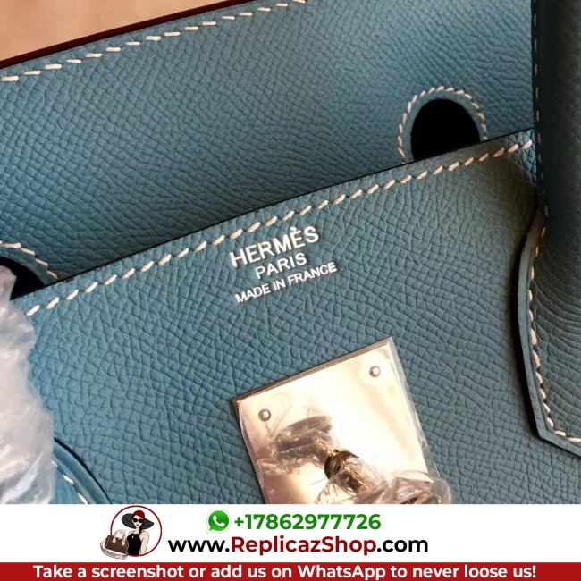 Hermes Blue Jean Epsom Birkin 35cm Lushentic AAAAA Grade Replica - Image 5