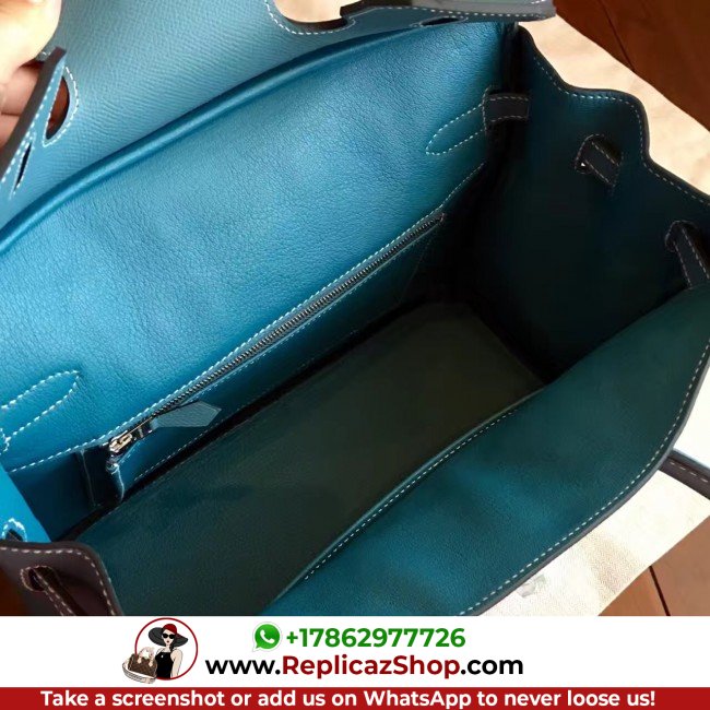 Hermes Blue Jean Epsom Birkin 35cm Lushentic AAAAA Grade Replica - Image 6