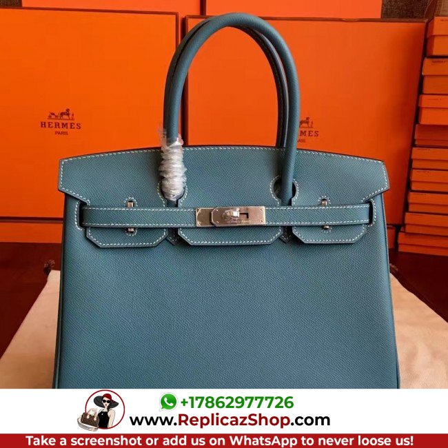 Hermes Blue Jean Epsom Birkin 35cm Lushentic AAAAA Grade Replica