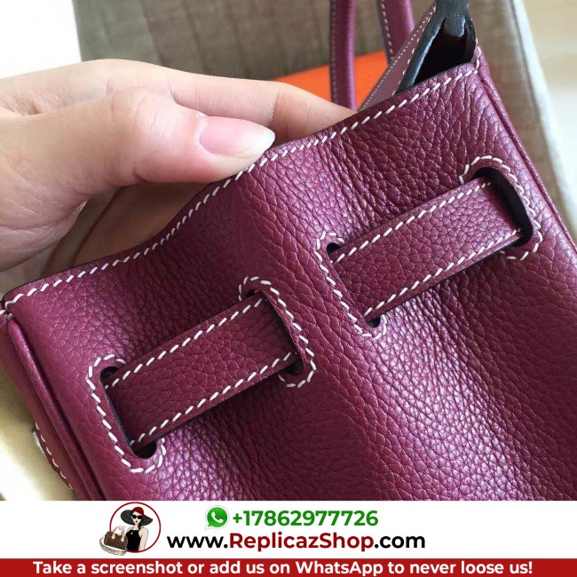 Hermes Ruby Clemence Birkin 35cm Lushentic AAAAA Grade Replica - Image 4