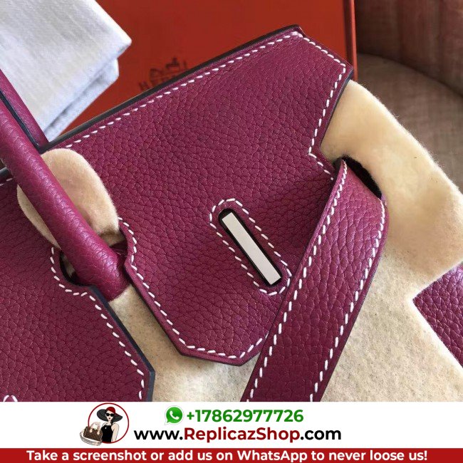 Hermes Ruby Clemence Birkin 35cm Lushentic AAAAA Grade Replica - Image 5