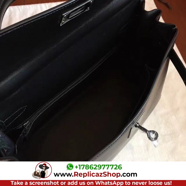 Hermes So Black Box Kelly Retourne 32cm Lushentic AAAAA Grade Replica - Image 5