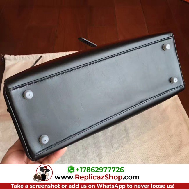 Hermes So Black Box Kelly Retourne 32cm Lushentic AAAAA Grade Replica - Image 7