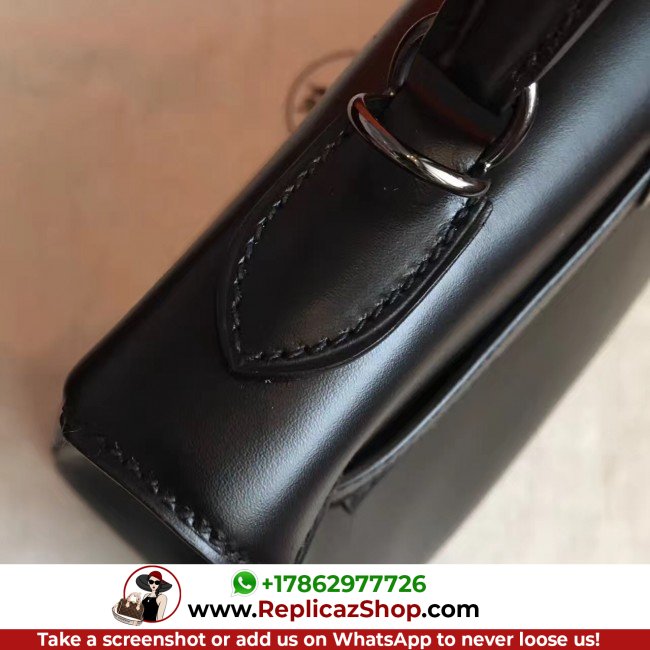 Hermes So Black Box Kelly Retourne 32cm Lushentic AAAAA Grade Replica - Image 10