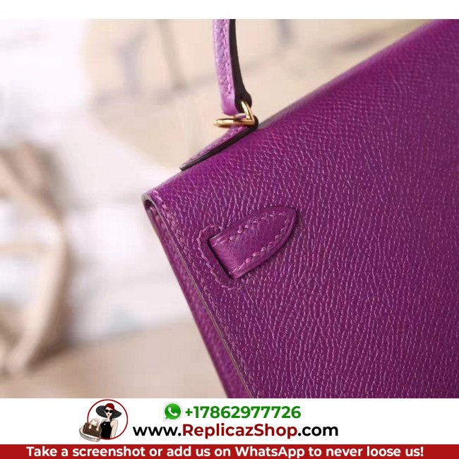 Hermes Cyclamen Epsom Kelly Mini II 20cm Lushentic AAAAA Grade Replica - Image 4
