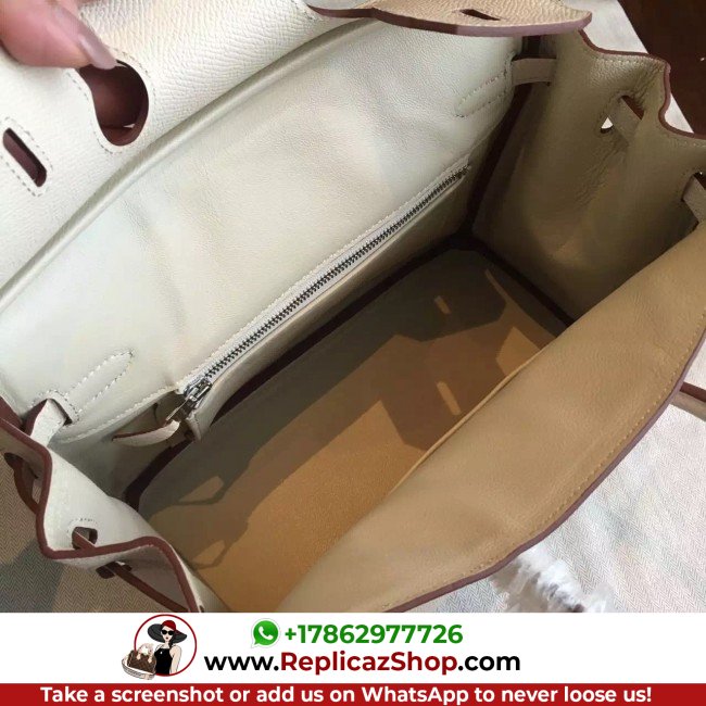 Hermes Beige Epsom Birkin 25cm Lushentic AAAAA Grade Replica - Image 2