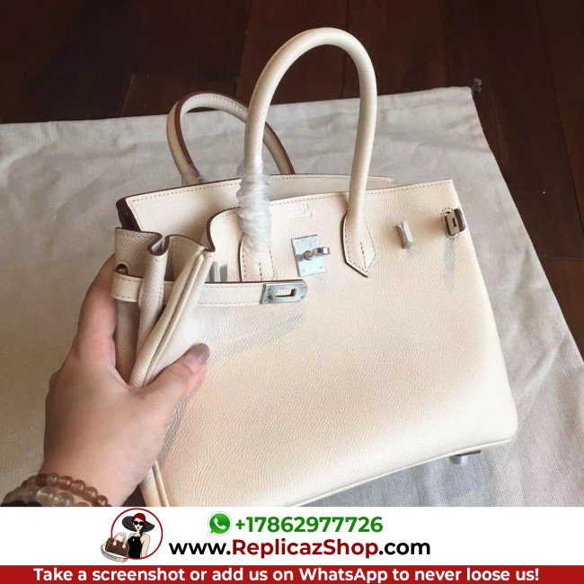 Hermes Beige Epsom Birkin 25cm Lushentic AAAAA Grade Replica - Image 5