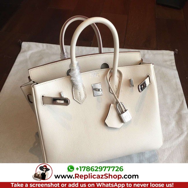 Hermes Beige Epsom Birkin 25cm Lushentic AAAAA Grade Replica - Image 8