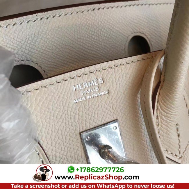Hermes Beige Epsom Birkin 25cm Lushentic AAAAA Grade Replica - Image 9