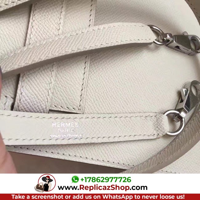 Hermes White Epsom Kelly Sellier 28cm Lushentic AAAAA Grade Replica - Image 5