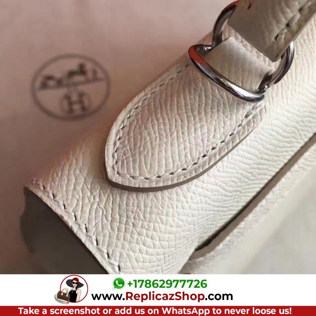 Hermes White Epsom Kelly Sellier 28cm Lushentic AAAAA Grade Replica - Image 6