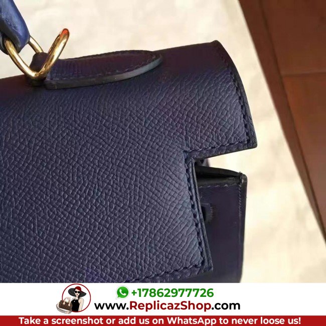 Hermes Sapphire Epsom Kelly 32cm Sellier Lushentic AAAAA Grade Replica - Image 10