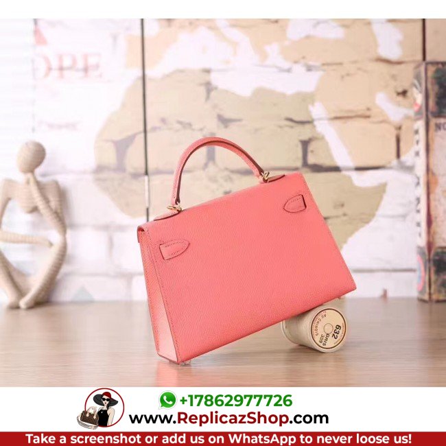 Hermes Flamingo Epsom Kelly Mini II 20cm Lushentic AAAAA Grade Replica - Image 3