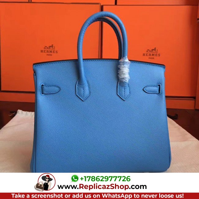 Hermes Blue Paradiso Epsom Birkin 25cm Lushentic AAAAA Grade Replica - Image 5