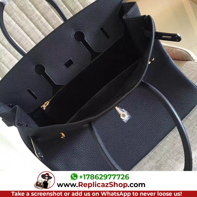 Hermes Black Clemence Birkin 35cm Lushentic AAAAA Grade Replica - Image 4