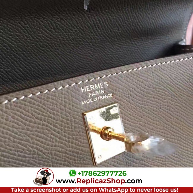 Hermes Etoupe Epsom Kelly Sellier 28cm Lushentic AAAAA Grade Replica - Image 5