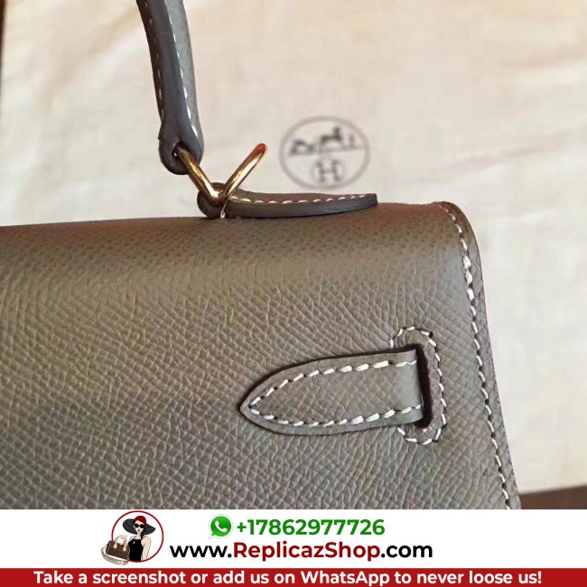 Hermes Etoupe Epsom Kelly Sellier 28cm Lushentic AAAAA Grade Replica - Image 7