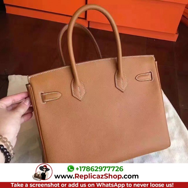 Hermes Gold Epsom Birkin 30cm Lushentic AAAAA Grade Replica - Image 5