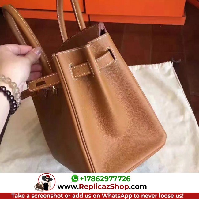 Hermes Gold Epsom Birkin 30cm Lushentic AAAAA Grade Replica - Image 9