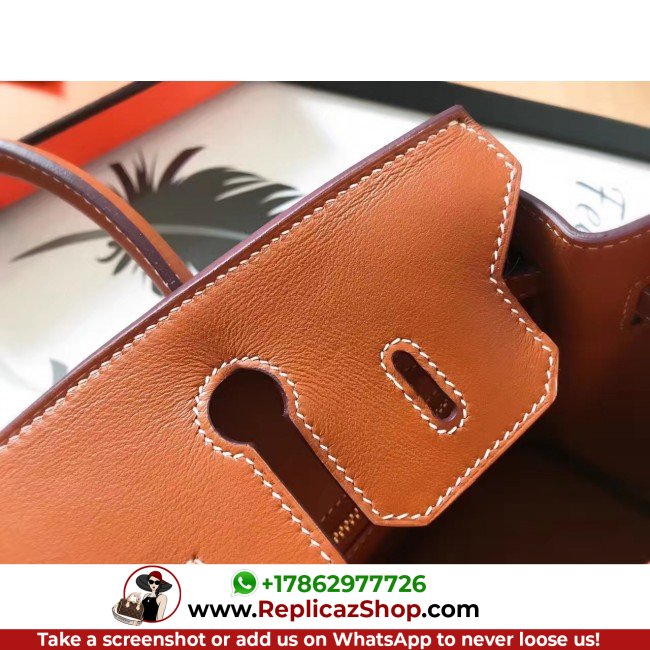 Hermes Gold Swift Birkin 30cm Lushentic AAAAA Grade Replica - Image 7